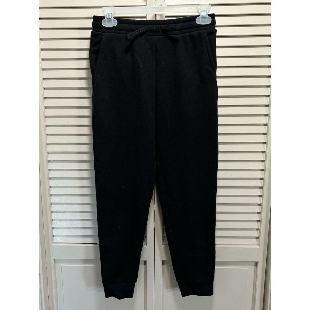 Tek‎ Gear Boys Black Elastic Tie Waist Pockets Sweatpants Size M Jogger Athletic